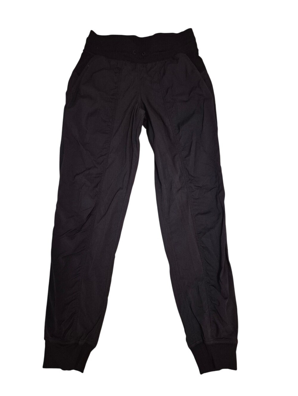 Lululemon Dance Studio Joggers Womens Black Striped Unlined Yoga Pants Size 6